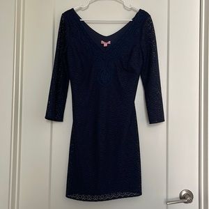 Lily Pulitzer Navy Lace Long Sleeve elegant dress!